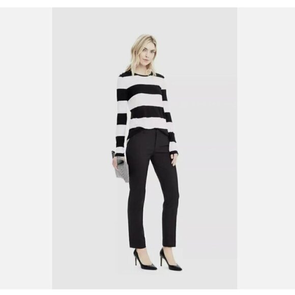 Banana Republic Ryan Slim Straight Washable Wool Black Pants sz 4 PETITE RT$120 - Picture 1 of 6